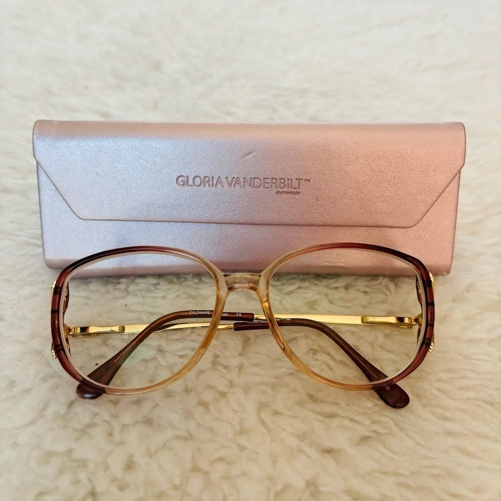 Gloria Vanderbilt Zyloware 265 Women's Multicolor Glasses Frame Only w/ case
